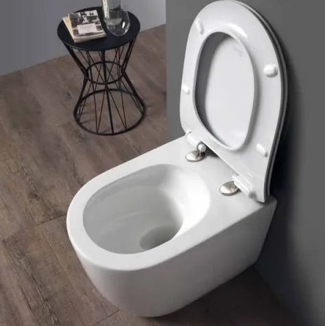 Olympia Tornado Vortex Spül-Toilette – Wandhängend, Spülrandlos, Wassersparend